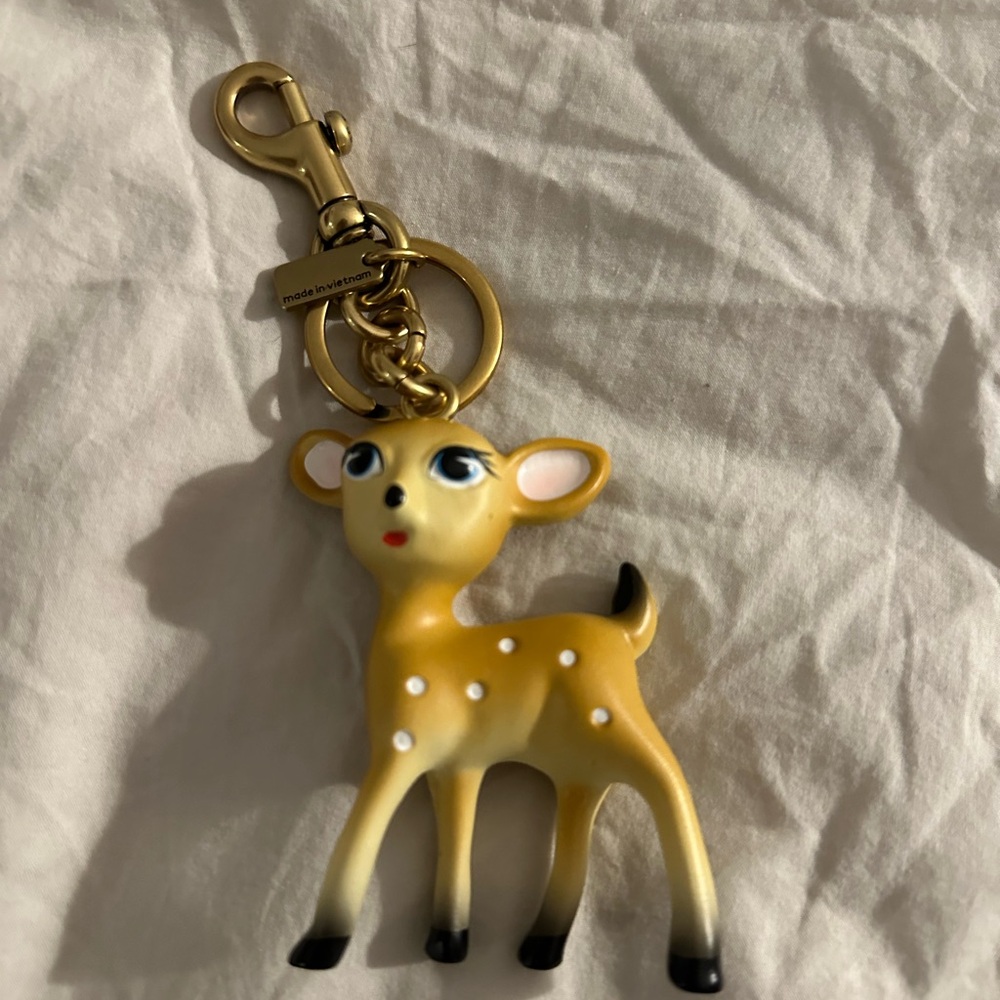 Coach Tan and Black Fawn Keychain - Picture 7 of 7